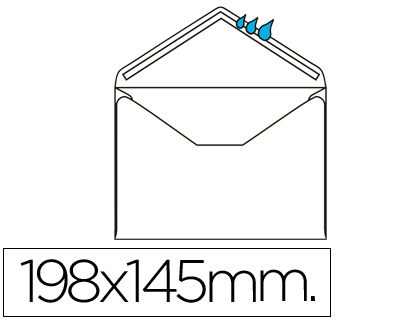 [2031923] LIDERPAPEL - SOBRE N.10 BLANCO OFICIO PROLONGADO 145X198MM ENGOMADO SOLAPA DE PICO CAJA DE 250 UNIDADES (Ref.SB12)