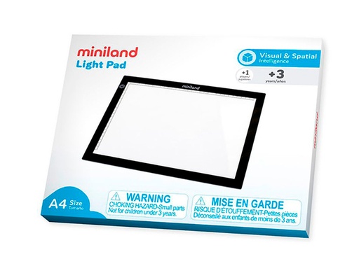 [2159421] MINILAND - Mesa de luz ligera y comoda de transportar a cualquier lugar formato a4 (Ref. 95100)