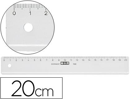[2052837] MOR - REGLA 20 CM PLASTICO TRANSPARENTE (Ref.11200000)