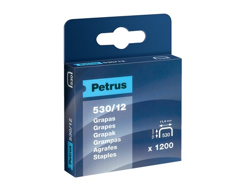 [9931519] PETRUS - GRAPAS 530/12MM COBREADA CJ 1200 -24U- (Ref.77516)