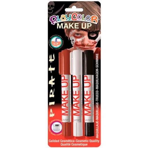 [2062841] PLAYCOLOR - BARRA DE MAQUILLAJE MAKE UP PIRATA BLISTER DE 3 UNIDADES (Ref.1042)