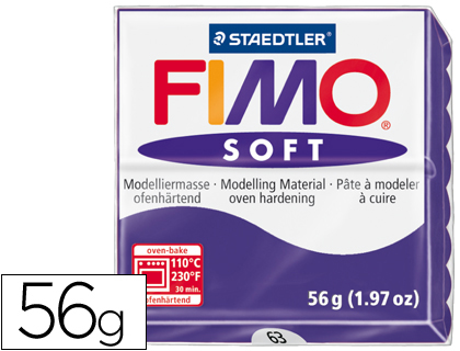 [2054659] STAEDTLER - PASTA FIMO SOFT 56 GR COLOR VIOLETA OSCURO (Ref.8020-63)