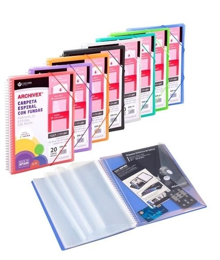 [9940013] CARCHIVO - CARPETA FUNDAS (TARIFARIO) ESPIRAL PP ARCHIVEX-STAR CANGURO A4 30 F. INCOLORO (Ref.53033002)