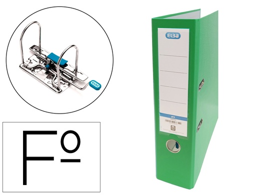 [2155513] ELBA - Archivador de Palanca Rado Top Folio Lomo 80mm Verde (Ref.100023202)