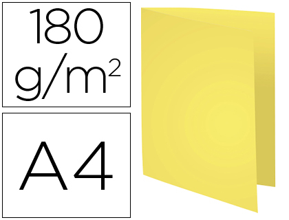[9063265] EXACOMPTA - Subcarpeta Foldyne A4/folio Cartulina reciclada Amarillo 180 G (Ref.420005E)