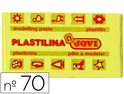 [2022120] JOVI - PLASTILINA 70 AMARILLO CLARO -UNIDAD -TAMAÑO PEQUEÑO (Ref.70-02)