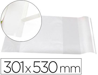 [2077455] LIDERPAPEL - FORRALIBRO Nº30 CON SOLAPA AJUSTABLE ADHESIVO 301 X 530 MM (Ref.AD09)