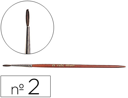 [2005973] LIDERPAPEL - PINCELES ACUARELA Nº2 -VIROLA CROMADA PELO ENGOMADO (Ref.PI02)