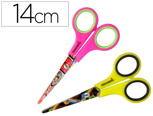 [2074843] LIDERPAPEL - TIJERA ESCOLAR HIP HOP 14 CM UNIDAD (Ref.TI09)
