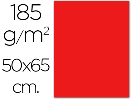 [9001909] CANSON - Cartulina IRIS 50x65 cm Rojo 185 gr (Ref.200040228)