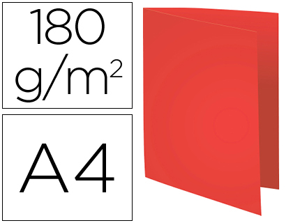 [9063268] EXACOMPTA - Subcarpeta Foldyne A4/folio Cartulina reciclada Rojo 180 G (Ref.420012E)