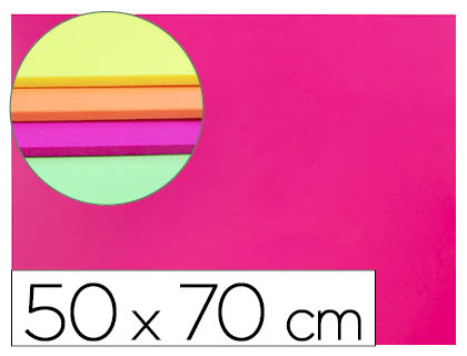 [2075139] LIDERPAPEL - GOMA EVA 50X70CM 60G/M2 ESPESOR 2MM FLUOR ROSA (Ref.GE22)