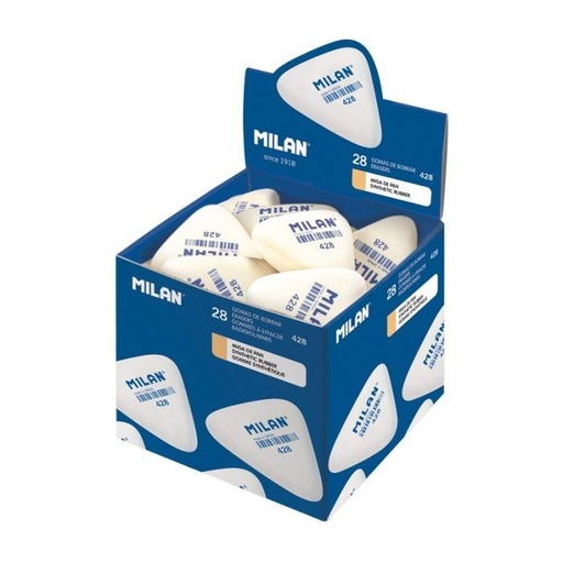 [9931999] MILAN - GOMA de BORRAR MIGA DE PAN TRIANGULAR 428 GRUESA BOTE de 28 (Ref.PMM428)