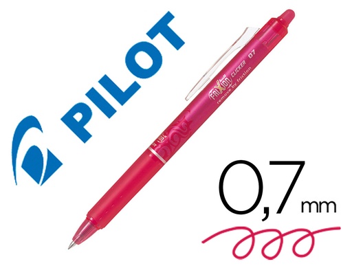 [2079623] PILOT - BOLIGRAFO FRIXION CLICKER BORRABLE 0,7 MM COLOR ROSA EN BLISTER (Ref.BLRT-FR7-P / NFCRS)