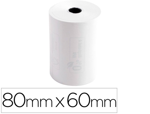 [2162343] EXACOMPTA - Rollo sumadora termico 80 mm x 60 mm 48 g/m2 (Ref. 43804E)