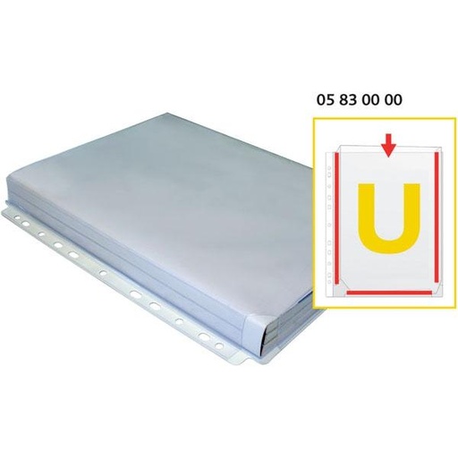 [9935121] GRAFOPLÁS - FUNDA MULTITALADRO FUELLE GRAFOPLAS 25mm PVC 180µ A4 11 TAL."U" BOLSA de 5 (Ref.5830000)
