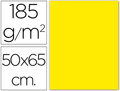 [2021031] GUARRO - CARTULINA AMARILLO CANARIO 50X65 CM 185 GR (Ref.200040221(0040221))