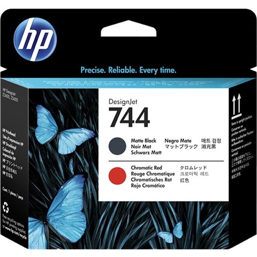 [1936562] HP ( HEWLETT PACKARD ) - 744 Cabezal Mate Negro & Rojo (Ref.F9J88A)