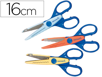 [2075509] LIDERPAPEL - TIJERA ESCOLAR CORTES EN ZIG-ZAG, ONDAS PEQUEÑAS Y ONDAS GRANDES- UNIDAD (Ref.TI01)