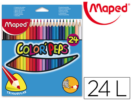 [9043249] MAPED - Lapices colores Color'Peps Estuche 24 ud Colores surtidos (Ref.183224)