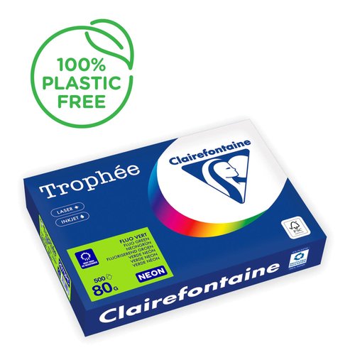 [1264833] TROPHÉE - Papel multifunción color 500h 80 g. A4 Verde FSC (Ref.2975C)