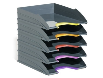 [2078330] DURABLE - Bandeja de Sobremesa PLASTICO GRIS 255X55X330 MM PACK DE 5 UNIDADES (Ref.7705-57)