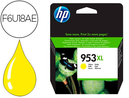 [9068229] HP - (HEWLETT PACKARD) - Cartucho Tinta ORIGINAL 953XL AMARILLO (Ref.F6U18AE#BGY)