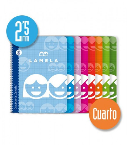 [1007002] LAMELA - Cuaderno cubierta básica 40 hojas 4º Cuadr.2,5 Cuadr.2,5 0 (Ref.7002)