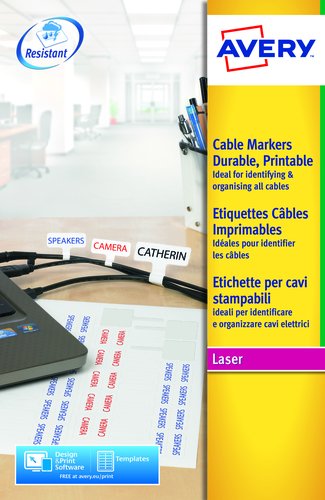[1227127] AVERY - Etiquetas sujetacables Caja 20 hojas 60x40/45x40mm (Ref.L7950-20)