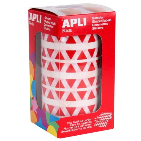 [2095987] GOMETS AUTOADHESIVOS TRIANGULARES 10,5X10,5X10,5 MM ROJO EN ROLLO (Ref.4865)