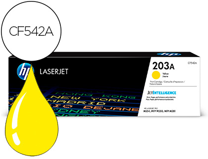 [2153963] HP - TONER 203A LASERJET PRO M254 / MFP M280 / MFP M281 AMARILLO 1300 PAGINAS (Ref.CF542A)