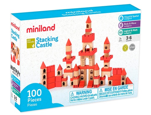 [9159412] MINILAND - Juego de construcccion 100 piezas material madera ecologica (Ref. 94050)