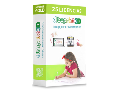 [2064187] COLIDO - 3D - Dibuprint software medium soporte gold 8x5 licencias 25 (Ref. DIBUPRINT3D-GOLD25)