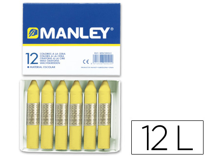 [9022269] MANLEY - CAJA DE 12 CERAS AMARILLO CL. Nº4 (Ref.MNC04475)