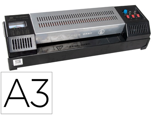 [2156358] Q-CONNECT - Plastificadora kf16918 profesional rugerizada caliente din a3 cuatro rodillos hasta 200 micras (Ref. KF16918)