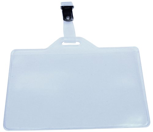 [1152037] IBERPLAS - Identificadores personales Caja 100 Ud 107x70 mm Pinza metálica (Ref.1075P10)