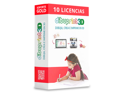 [2064186] COLIDO - 3D - Dibuprint software small soporte gold 8x5 licencias 10 (Ref. DIBUPRINT3D-GOLD10)