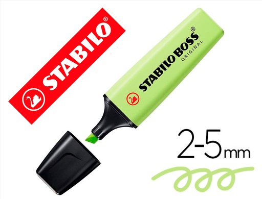 [9156911] STABILO - Rotulador boss fluorescente 70 pastel chispa de lima (Ref. 70/133)