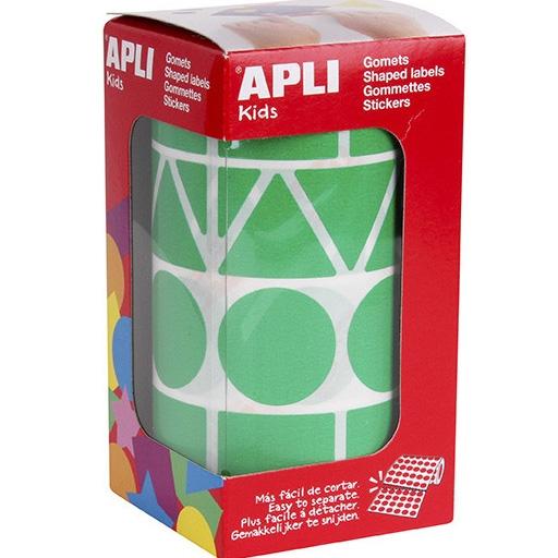 [9942846] APLI - GOMETS ROLLO 59h XL FIGURAS GEOM. (CL.,TR.,CD.,RG.) 27 mm VERDE 1.357 uds. () (Ref.11164)