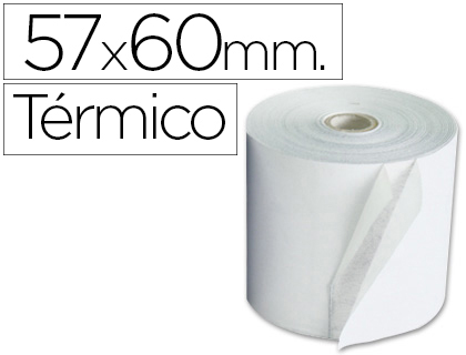 [2156034] EXACOMPTA - Rollo sumadora termico 57 mm x 60 mm 55 g/m2 sin bisfenol a (Ref. 40347E)