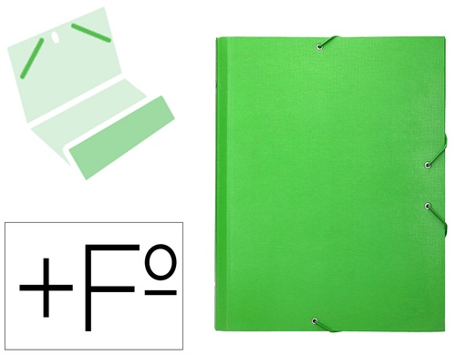 [2026423] LIDERPAPEL - CARPETA CLASIFICADORA 12 DEPARTAMENTOS FOLIO PROLONGADO Cartón FORRADO VERDE CLARO (Ref.CS07)