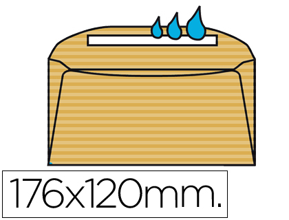 [2031921] LIDERPAPEL - SOBRE N.8 CREMA COMERCIAL NORMALIZADO 120X176MM ENGOMADO CAJA DE 500 UNIDADES (Ref.SB40)