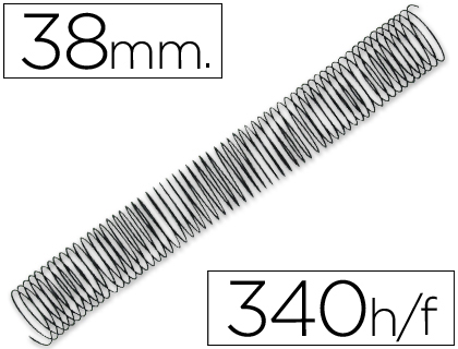[2064083] Q-CONNECT - ESPIRAL METALICO 64 5:1 38MM 1,2MM CAJA DE 25 UNIDADES (Ref.KF04443)