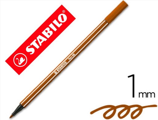 [9049234] STABILO - ROTULADOR ACUARELABLE PEN 68 MARRON 1 MM (Ref.68/45)