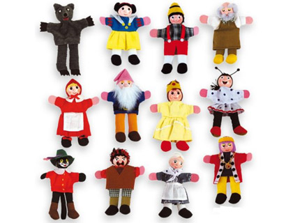 [9068352] ANDREUTOYS - Juego marioneta de mano personajes cuentos infantiles surtidos 30cm caja de 12 unidades (Ref. 16010)