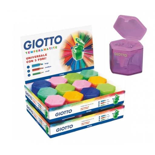 [9936076] GIOTTO - Sacapuntas/Afilalapices UNIVERSAL 3 USOS EXPOSITOR de 24 (Ref.F233000)