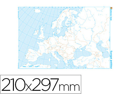 [2022172] MAPA MUDO B/N DIN A4 EUROPA -POLITICO 