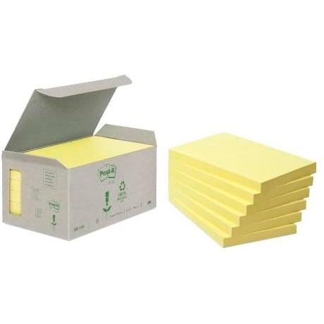 [1292101] POST-IT - Torre notas adhesivas 6 blocs 100h Amarillo 76x127mm Reciclado (Ref.FT510118704)