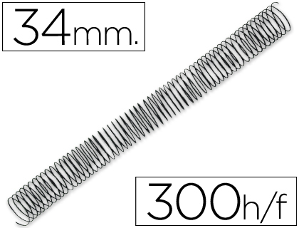 [2064082] Q-CONNECT - ESPIRAL METALICO 64 5:1 34MM 1,2MM CAJA DE 25 UNIDADES (Ref.KF04441)