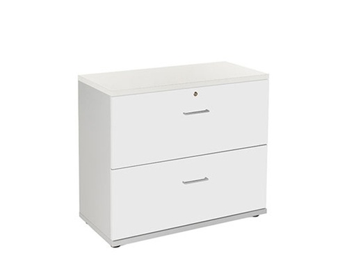 [9150629] ROCADA - ARMARIO CON DOS CAJONES SERIE STORE 78X90X45 CM ACABADO AB04 ALUMINIO/BLANCO (Ref.1006AB04)